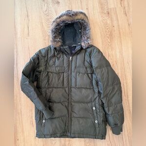 GAP Down-Filled Puffer Jacket with Faux Fur